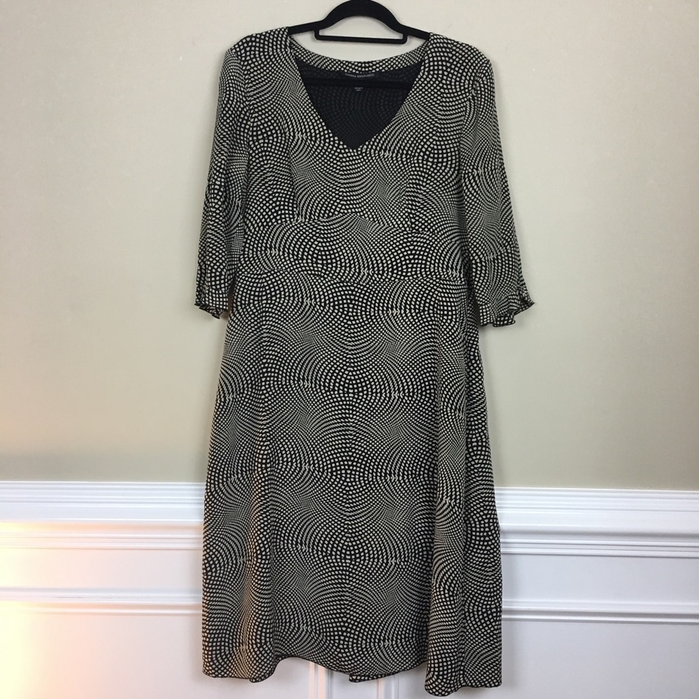 Sandra Anzelozi 3/4 Sleeves Silk Dress EU42 US12